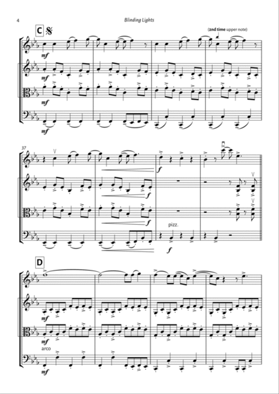 Blinding Lights String Trio scores gallery preview page 4