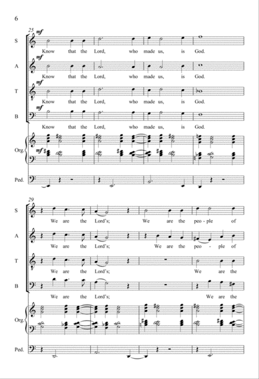 Psalm 100 (Make a Joyful Noise to the Lord) 4-Part scores gallery preview page 6
