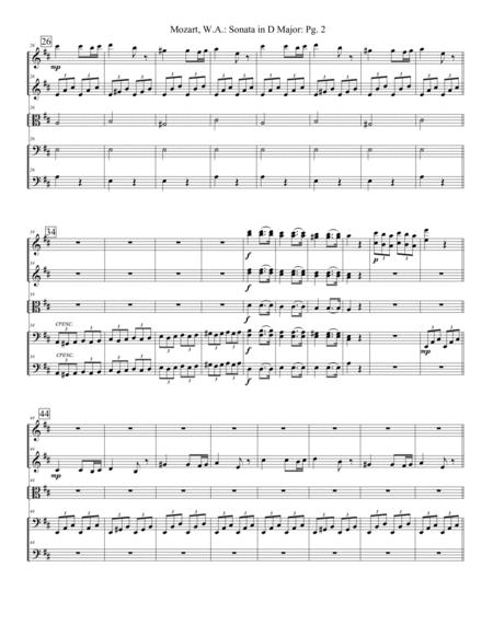 Sonata no. 3 in D Major K.381 - Extra Score