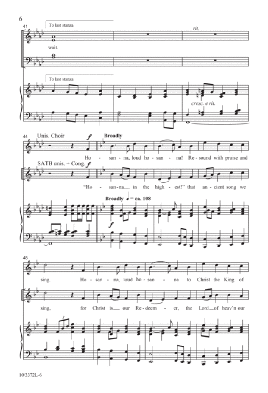Hymns for Palm Sunday 4-Part scores gallery preview page 6