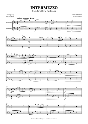 Intermezzo from Cavalleria Rusticana for Bassoon Duet