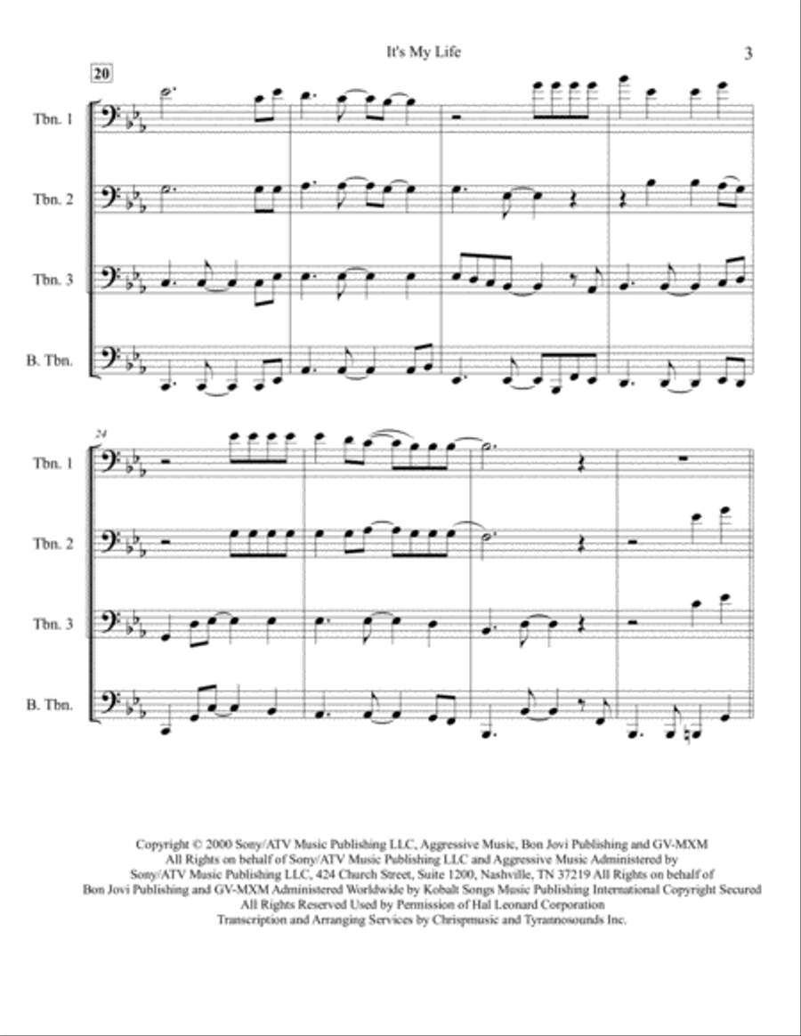 It's My Life Brass Ensemble scores gallery preview page 4