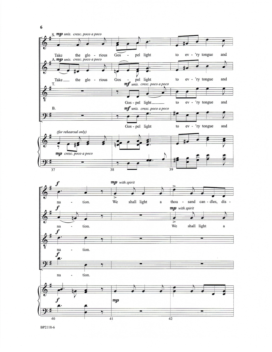 We Shall Light a Thousand Candles 4-Part scores gallery preview page 6