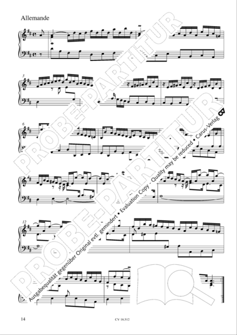 Six Suites Harpsichord scores gallery preview page 15