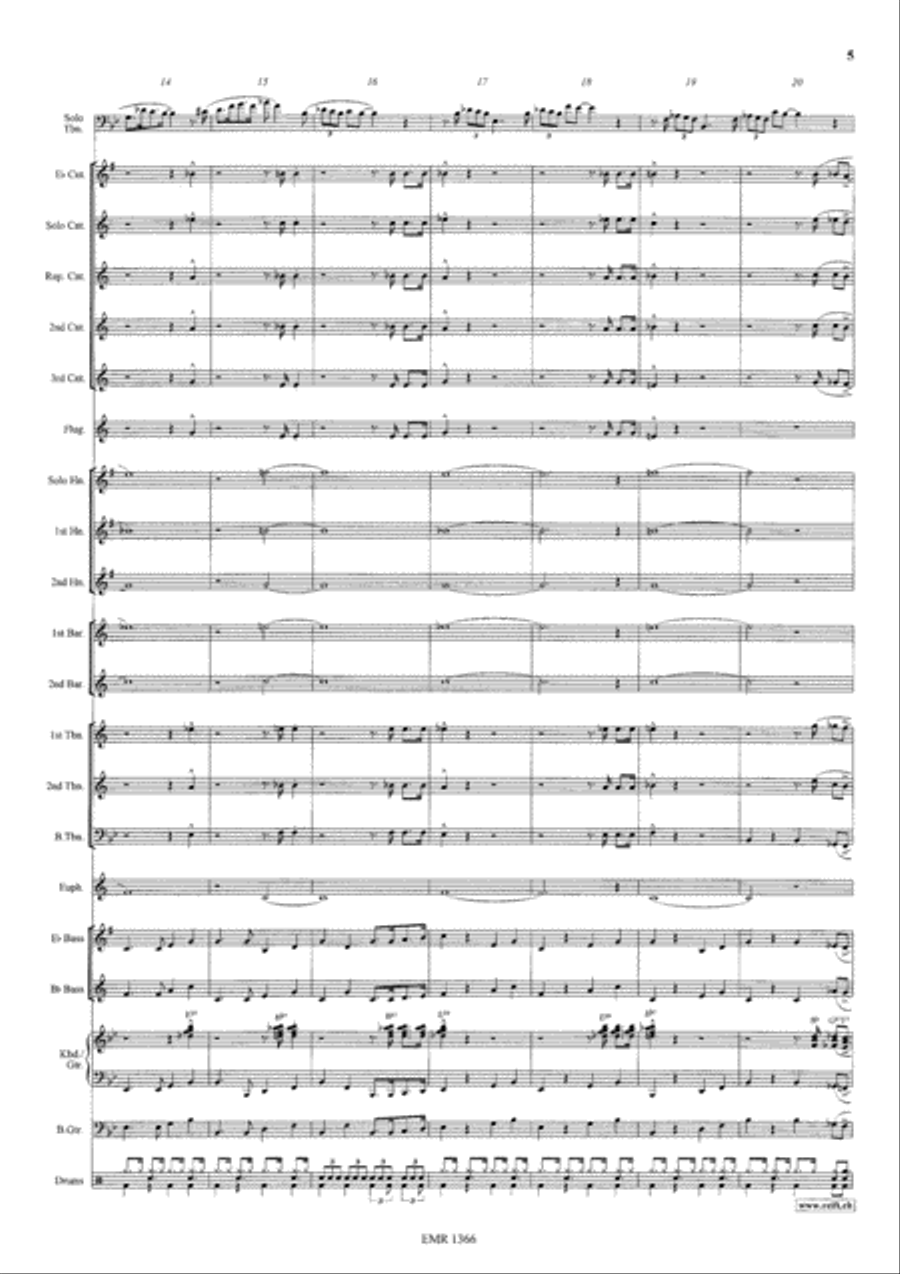 Way Down Blues Way Down Blues Brass Band scores gallery preview page 6