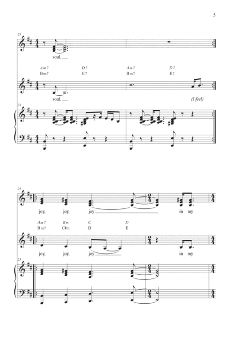 I Feel Joy Piano, Vocal, Guitar scores gallery preview page 6