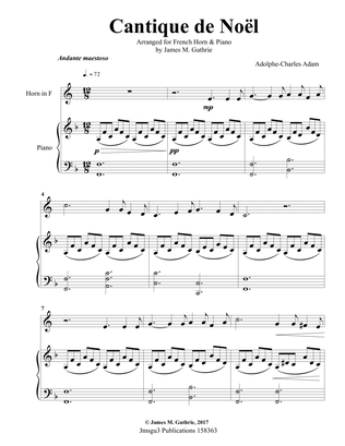 Cantique de Noël for French Horn & Piano