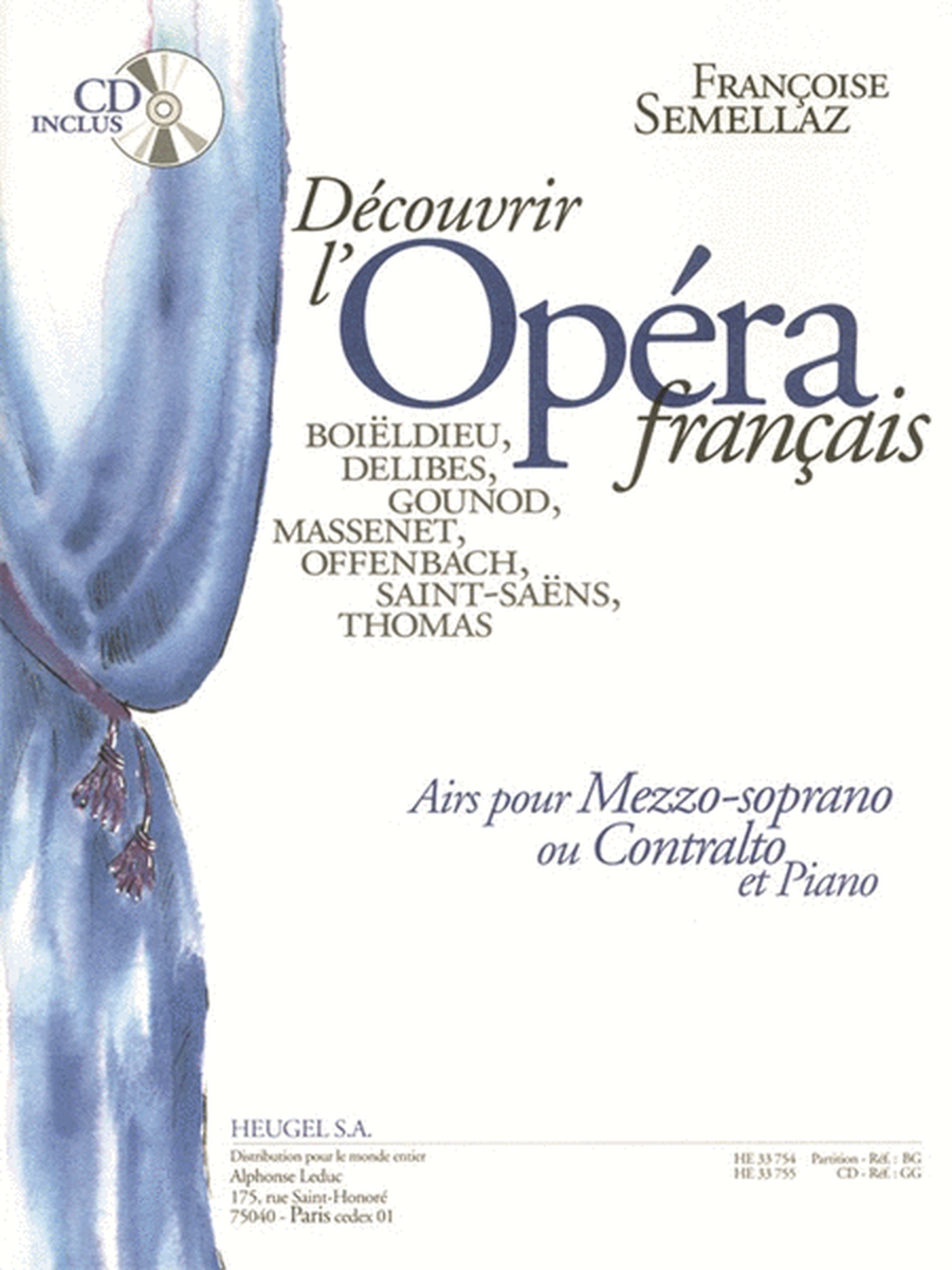 Decouvrir L'opera Francais (livre Avec Cd He33755) Airs Pour Mezzo-soprano Ou