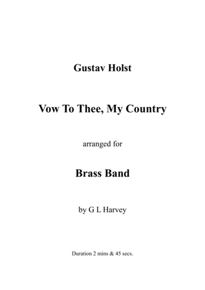 Book cover for Vow to Thee, My Country (Brass Band)