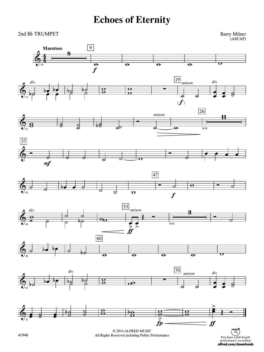 Echoes of Eternity: 2nd B-flat Trumpet