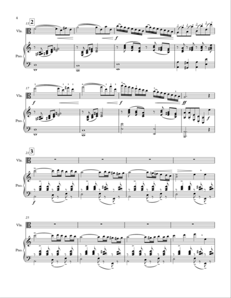 Rondo in A minor for Viola and Orchestra (Viola and Piano Reduction) Piano scores gallery preview page 4