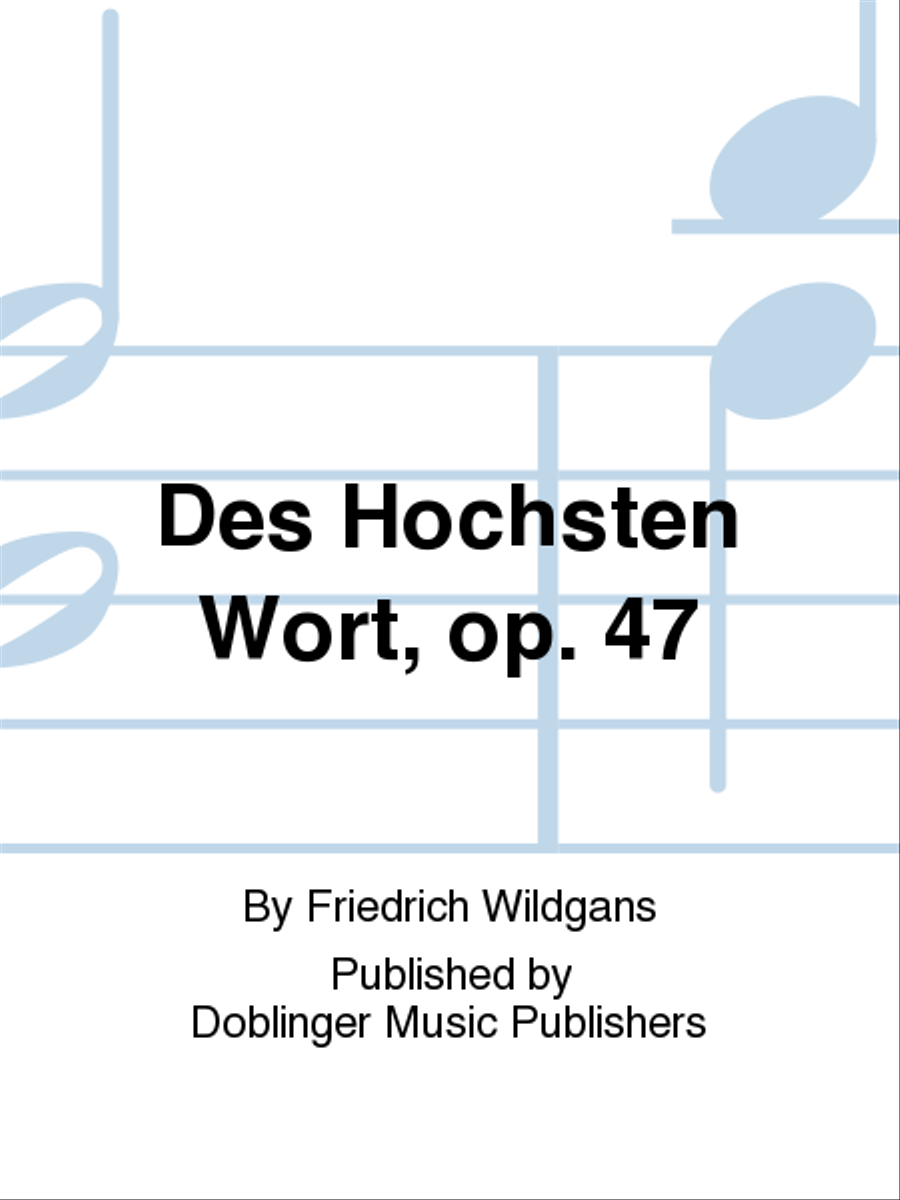Des Hochsten Wort, op. 47 SSAATTBB scores gallery preview page 1