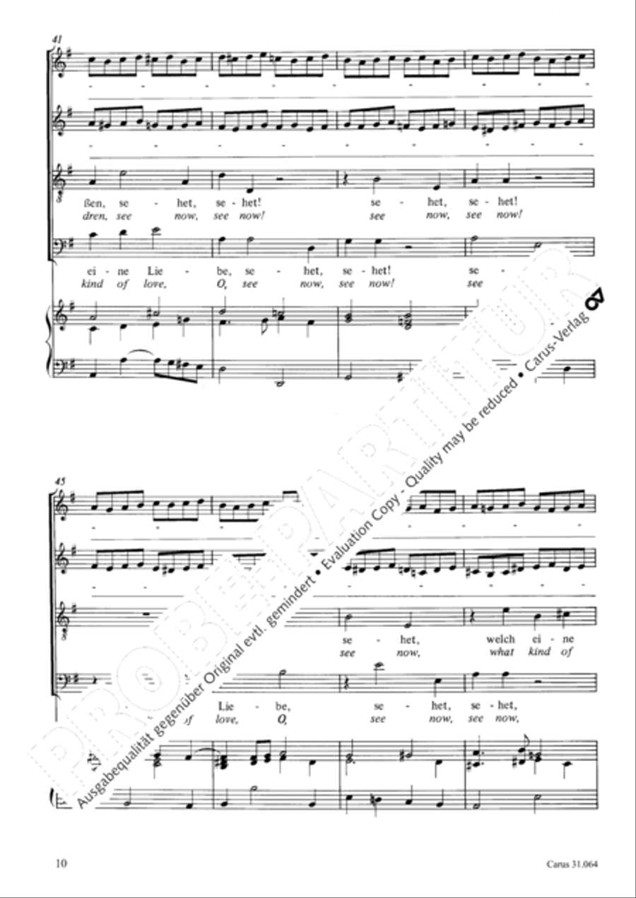 See now, what kind of love (Sehet, welch eine Liebe hat uns der Vater erzeiget) 4-Part scores gallery preview page 11