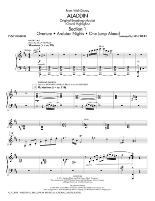 Aladdin (Choral Highlights) (from Aladdin: The Broadway Musical) (arr. Mac Huff) - Synthesizer