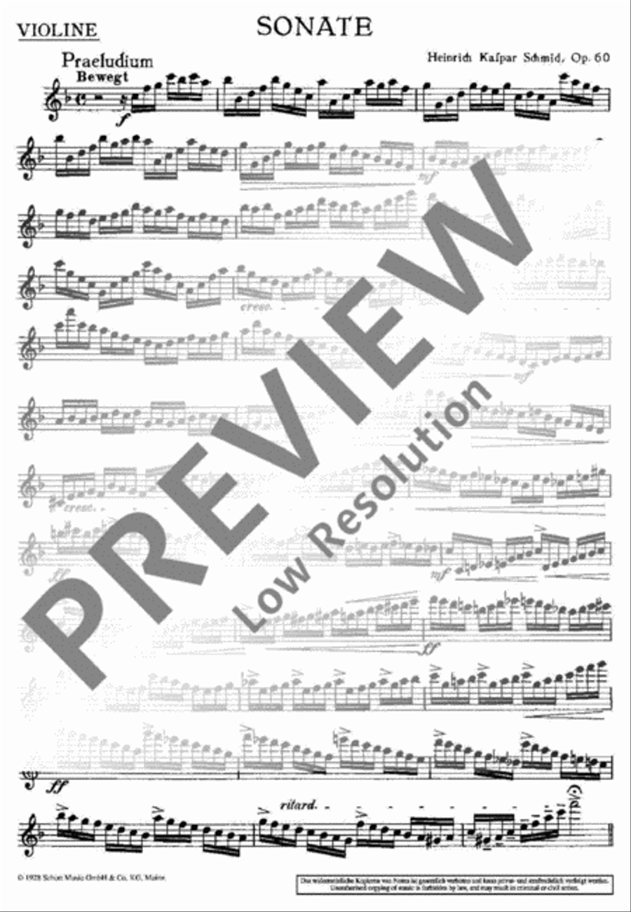 Sonata Violin scores gallery preview page 13