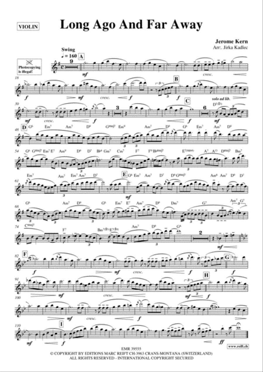 Long Ago And Far Away Violin Solo scores gallery preview page 2