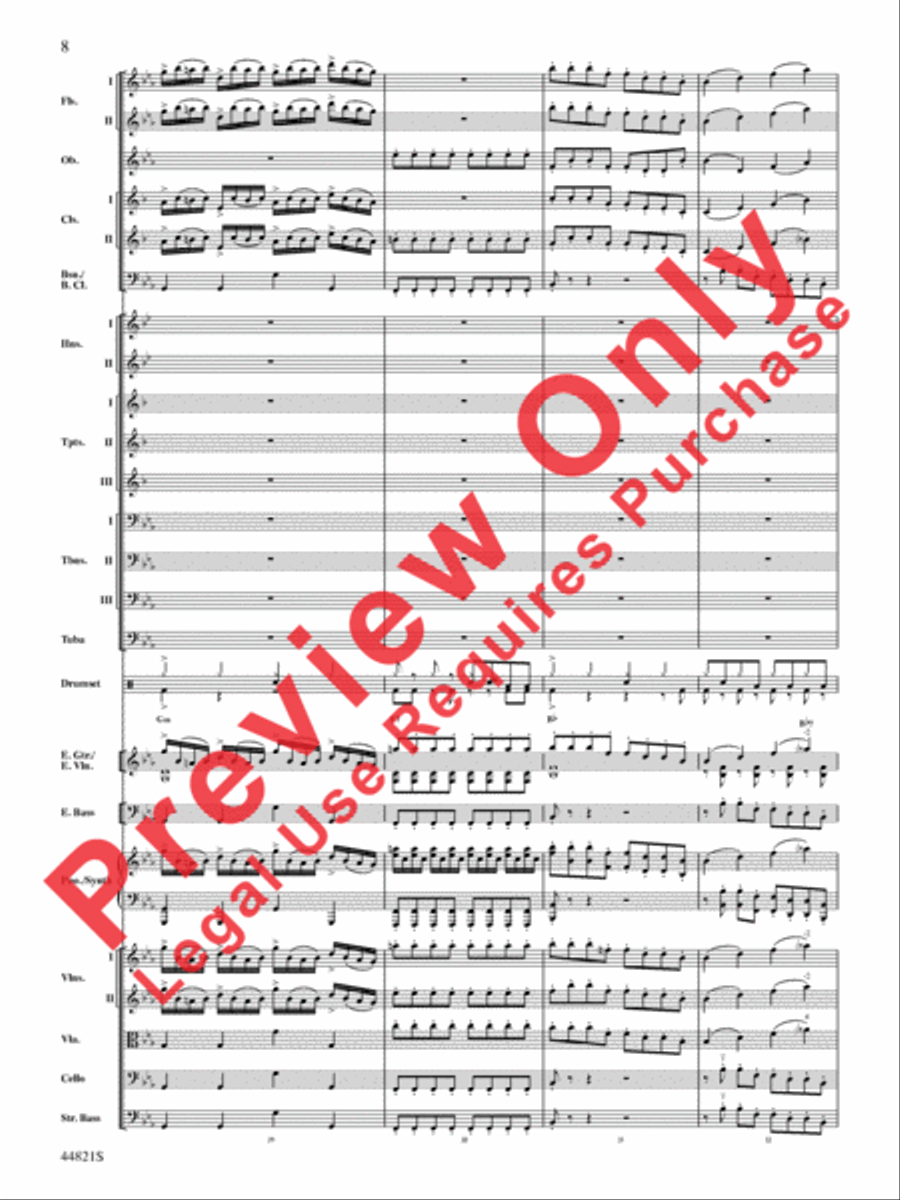Dreams of Fireflies (On a Christmas Night) Full Orchestra scores gallery preview page 9