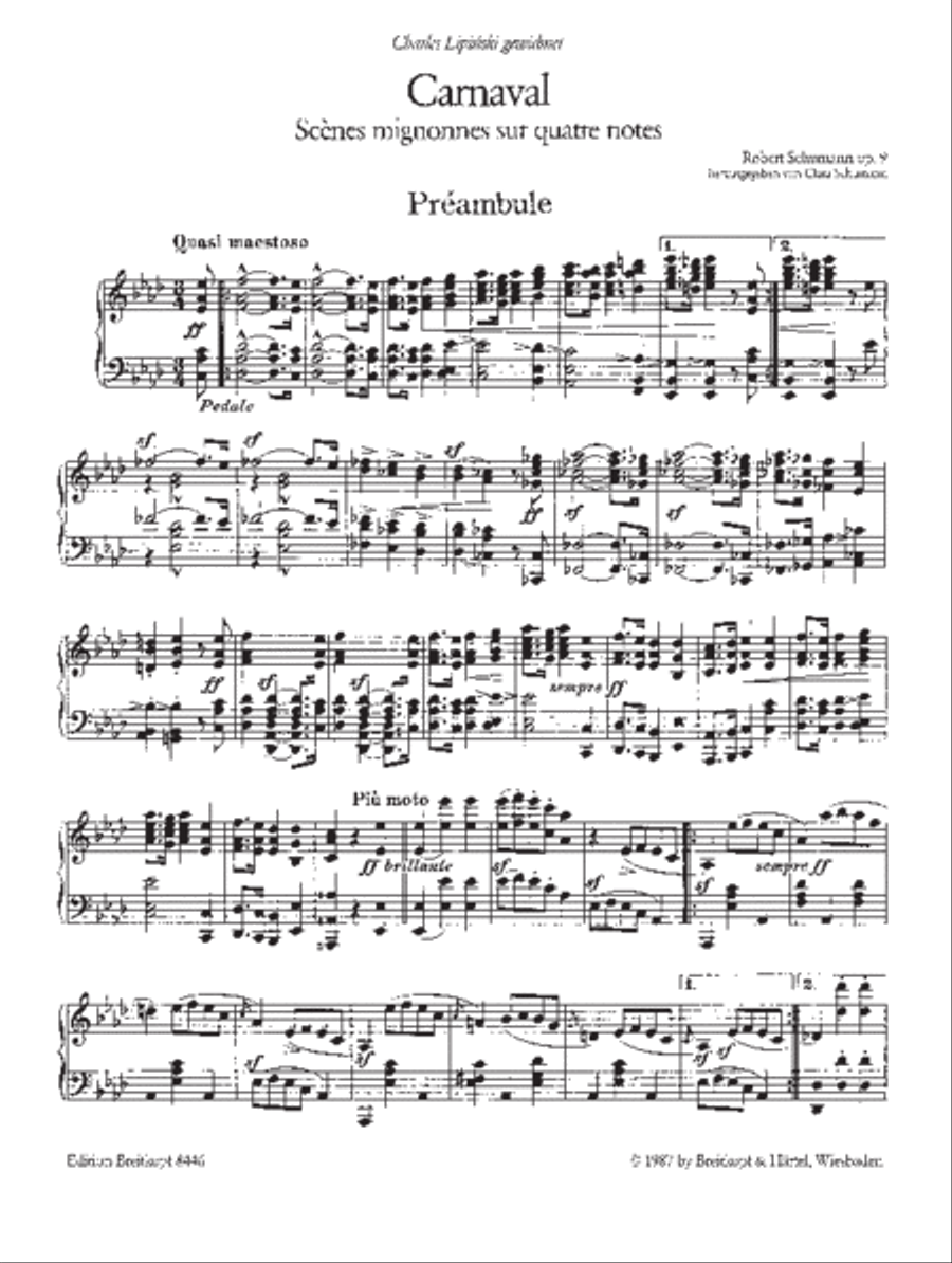 Carnaval Op. 9 Piano Solo scores gallery preview page 2