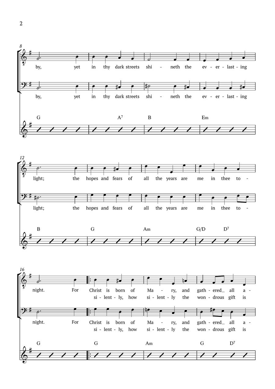 O Little Town of Bethlehem TB scores gallery preview page 2