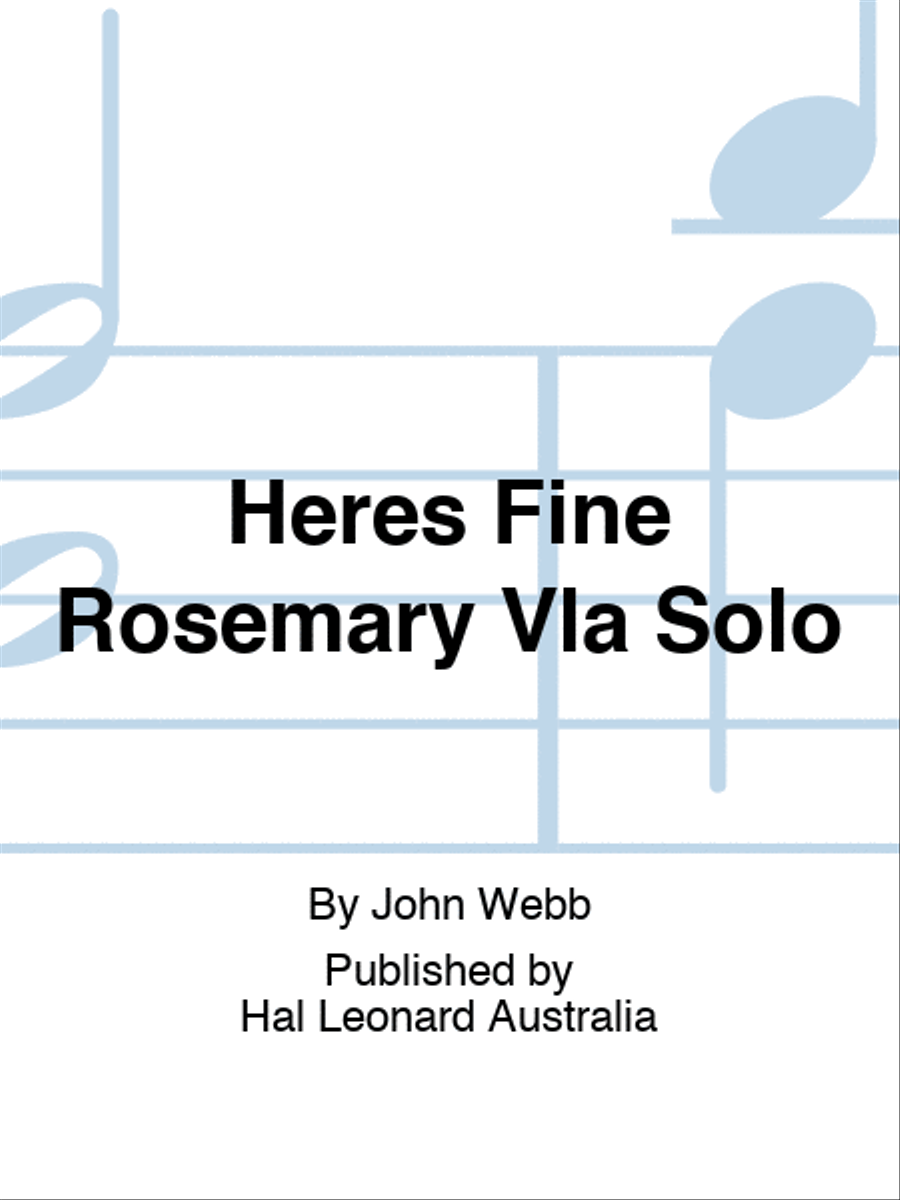 Heres Fine Rosemary Vla Solo Viola Solo scores gallery preview page 1