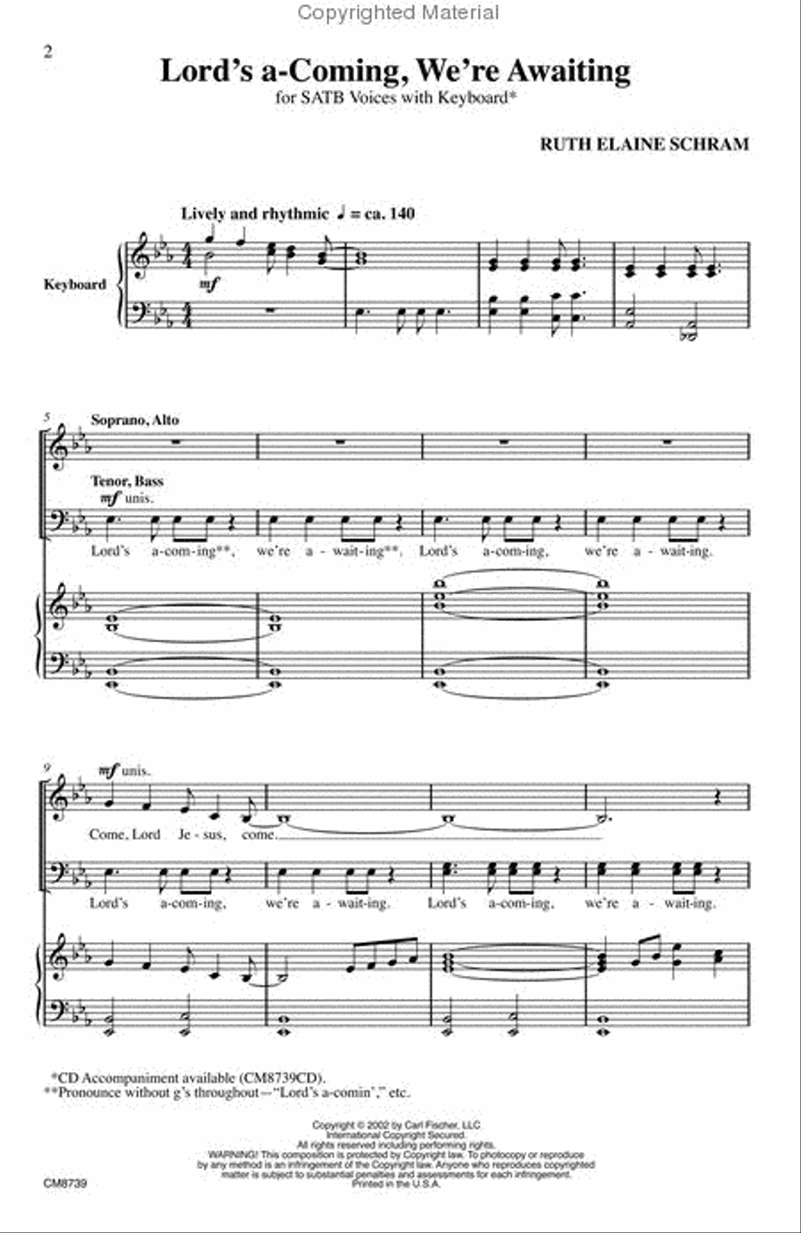 Lord's A-Coming, We're Awaiting 4-Part scores gallery preview page 2