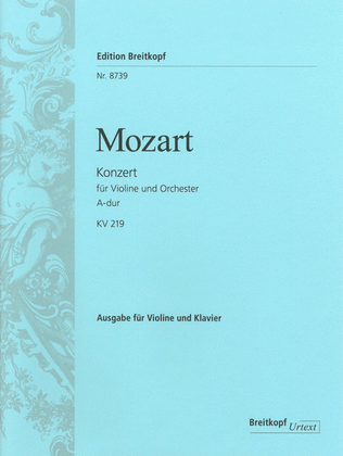 Book cover for Violin Concerto [No. 5] in A major K. 219