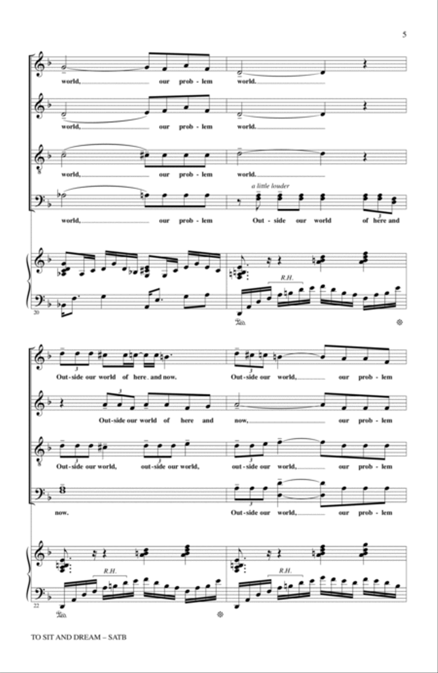 To Sit And Dream 4-Part scores gallery preview page 4