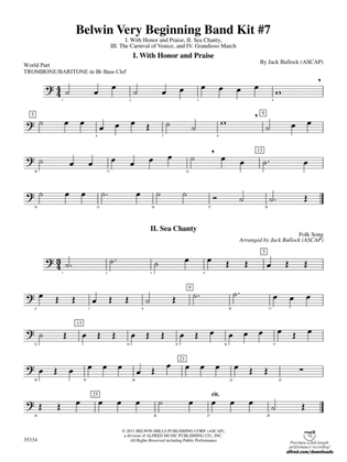 Belwin Very Beginning Band Kit #7: (wp) 1st B-flat Trombone B.C.