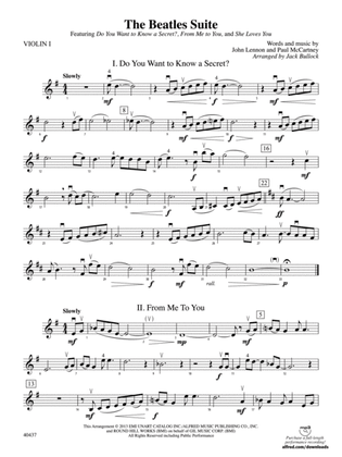 The Beatles Suite: 1st Violin