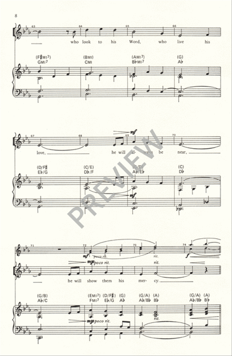 To You, O Lord 4-Part scores gallery preview page 9