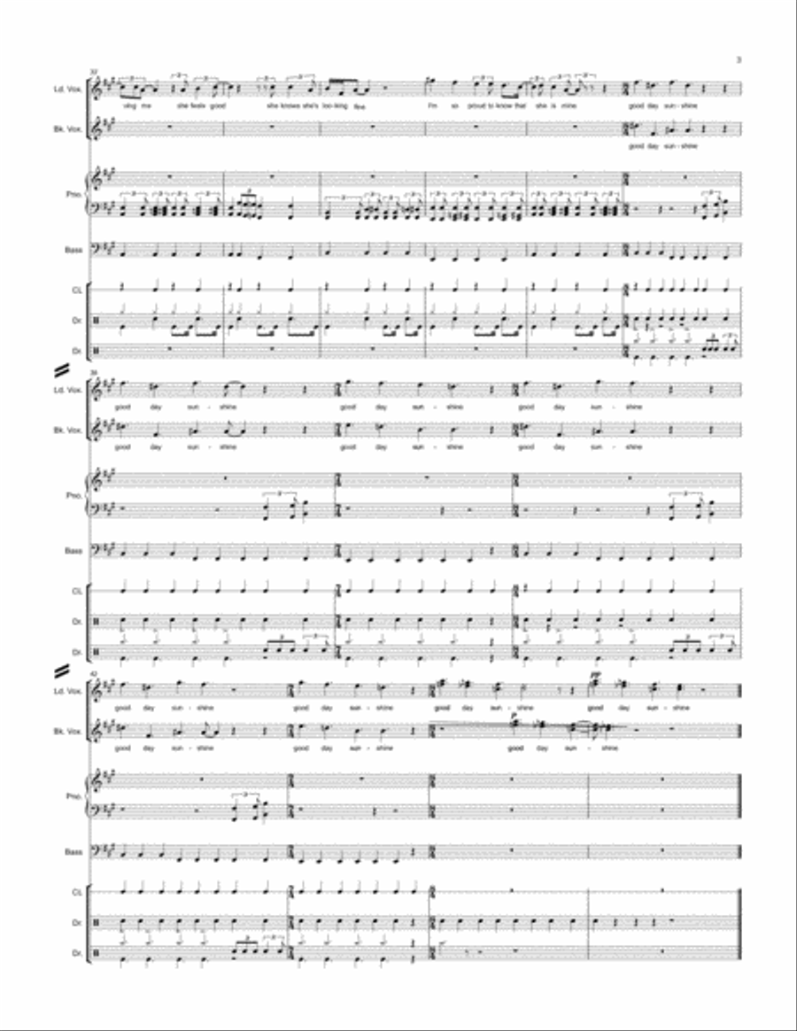 Good Day Sunshine Good Day Sunshine Small Ensemble scores gallery preview page 3