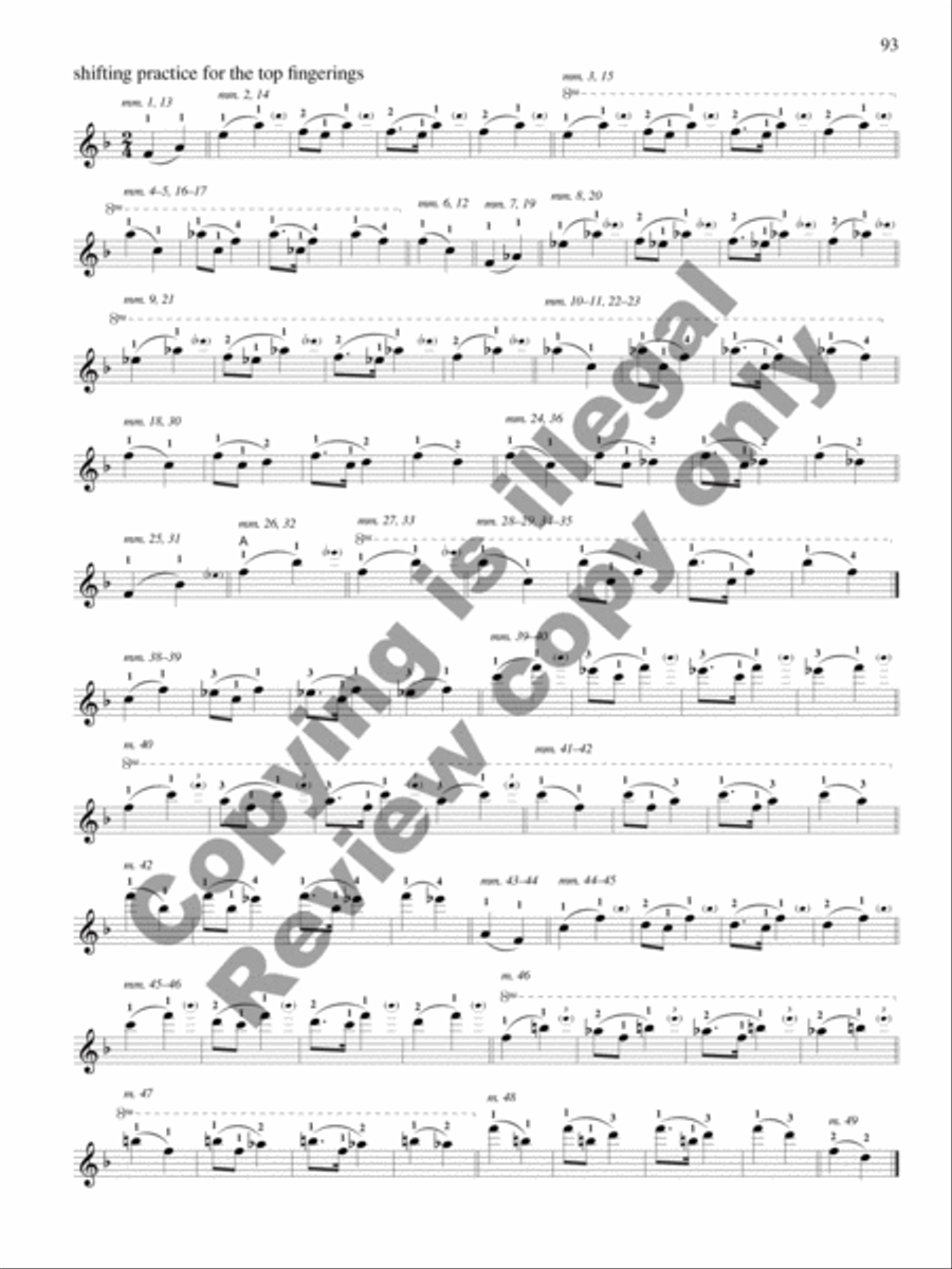 Scales and Arpeggios with Shifting Practice: Violin Violin scores gallery preview page 22