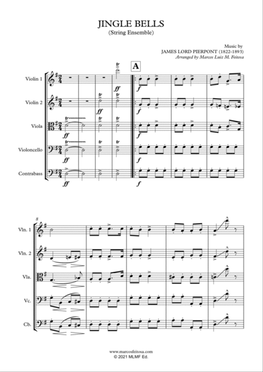 Jingle Bells - String Ensemble Cello scores gallery preview page 3