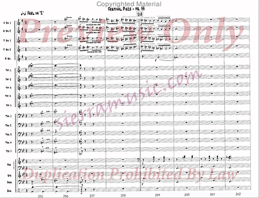 Festival Piece Big Band scores gallery preview page 34