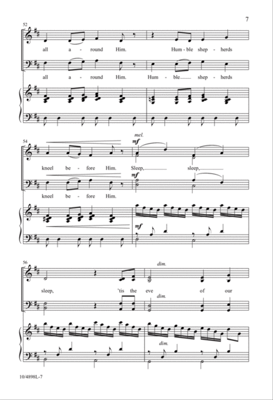 Christ Is Born This Holy Night 4-Part scores gallery preview page 7