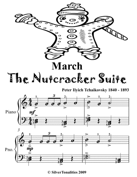 March the Nutcracker Suite Easy Piano Sheet Music 2nd Edition
