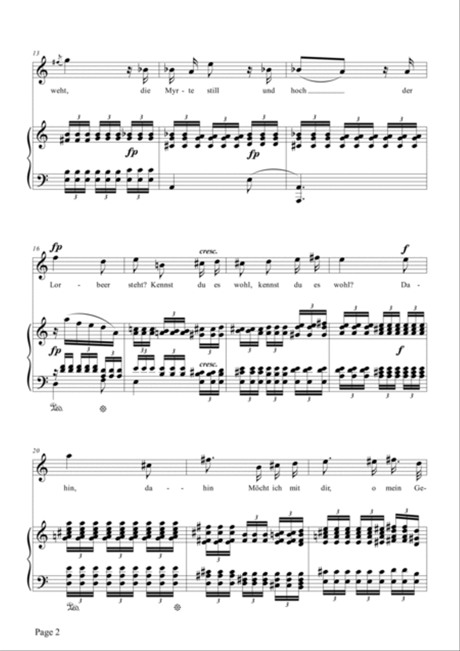 Schumann-Mignon(Kennst du das Land),Op.98a No.1 in a minor Voice scores gallery preview page 3