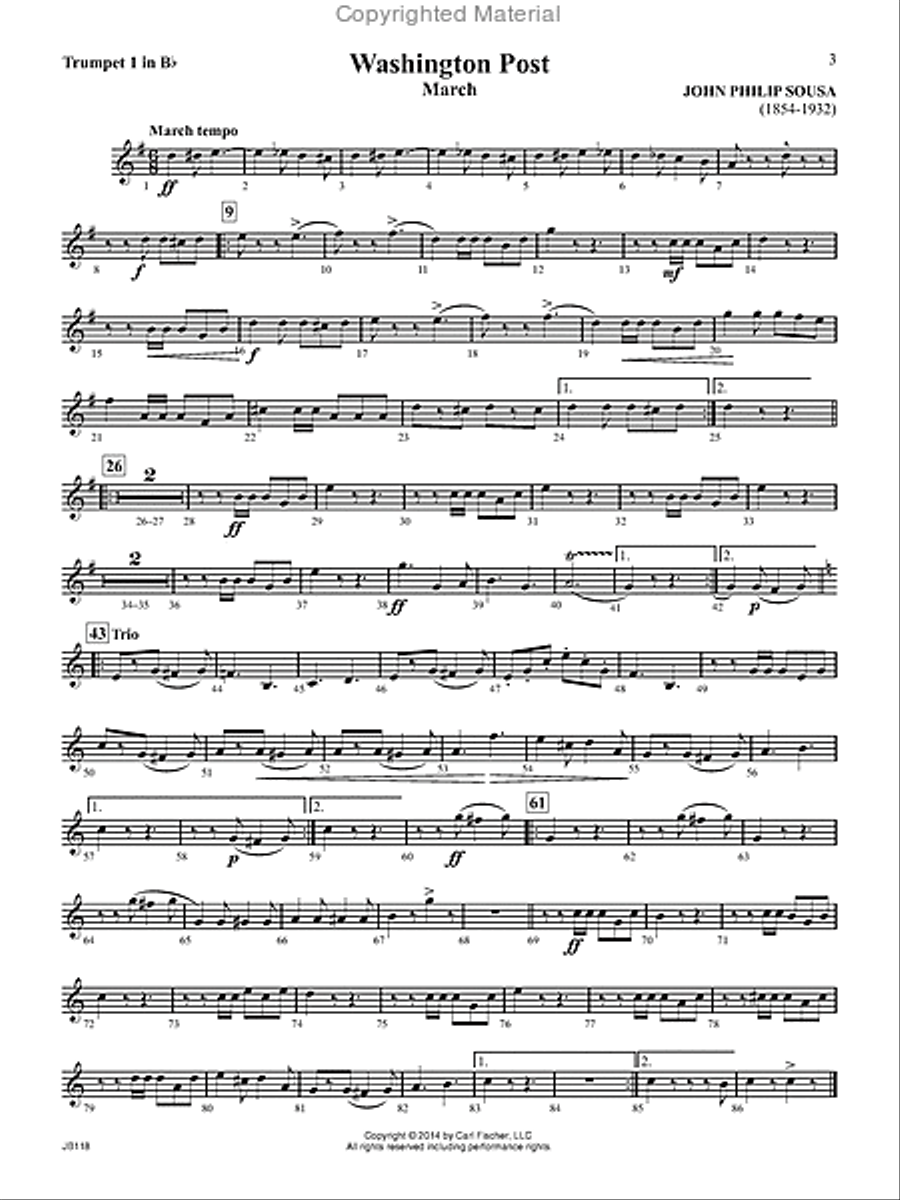 John Philip Sousa March Collection Concert Band scores gallery preview page 2