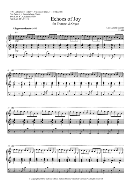 Echoes of Joy for trumpet & organ