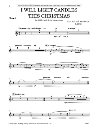 Book cover for I Will Light Candles This Christmas (Full Orchestration) - Flute 2