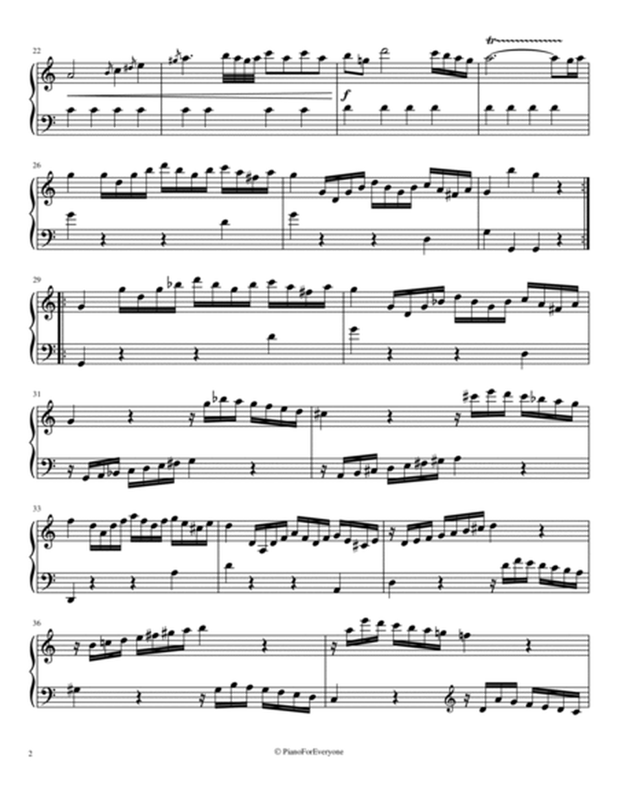 Piano Sonata No. 16 (1st Movement) - Mozart (Easy Piano) image number null