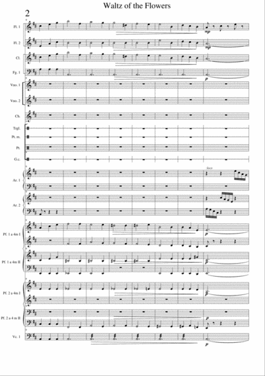 Waltz of the flowers Waltz of the flowers Percussion Ensemble scores gallery preview page 2