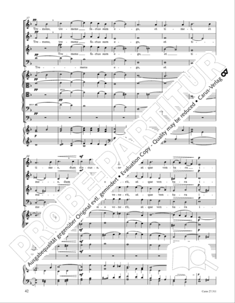 Requiem - church version (Requiem. Fassung mit kleinem Orchester) 4-Part scores gallery preview page 58