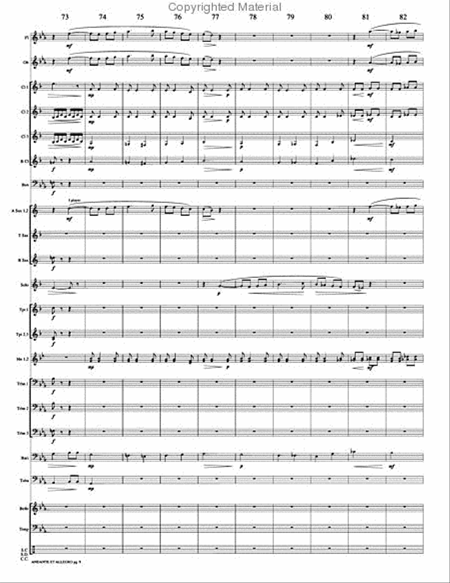 Andante et Allegro Andante et Allegro Concert Band scores gallery preview page 12
