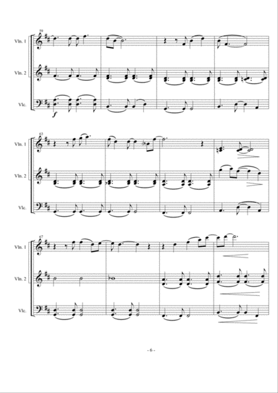 Just The Way You Are String Trio scores gallery preview page 6