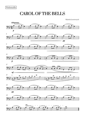 Carol of the Bells (Very Easy/Beginner) (for Cello)