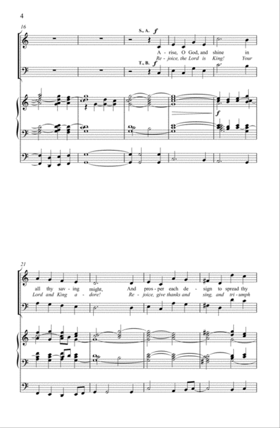 Arise, O God, And Shine Arise, O God, And Shine 4-Part scores gallery preview page 3