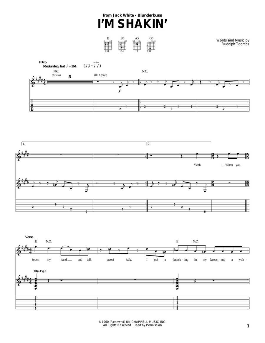 I'm Shakin' Acoustic Guitar scores gallery preview page 1