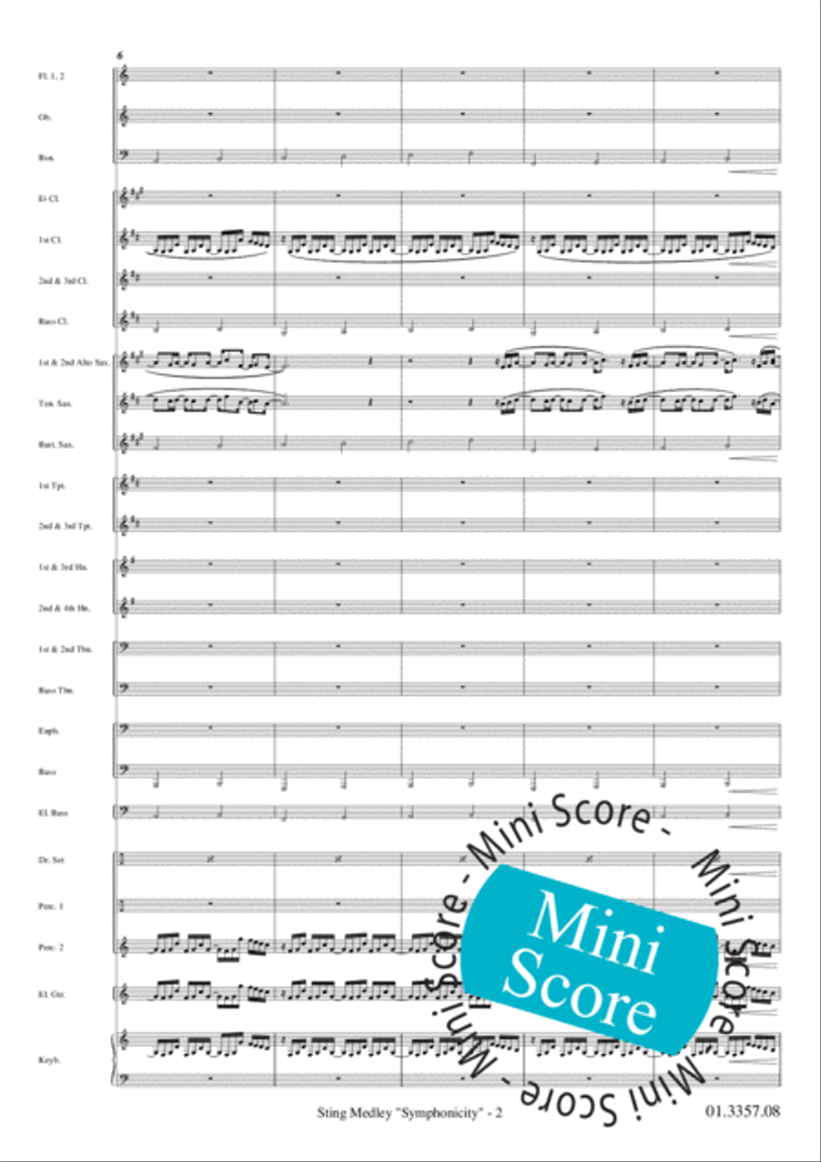 Sting Medley Sting Medley Concert Band scores gallery preview page 6