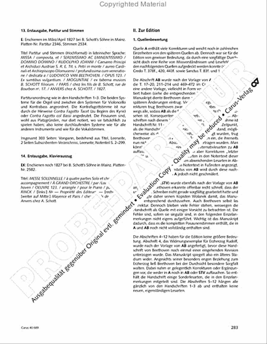Missa solemnis Missa solemnis 4-Part scores gallery preview page 299